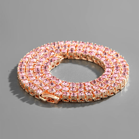 Versatile Rhinestone Tennis Chain Necklace