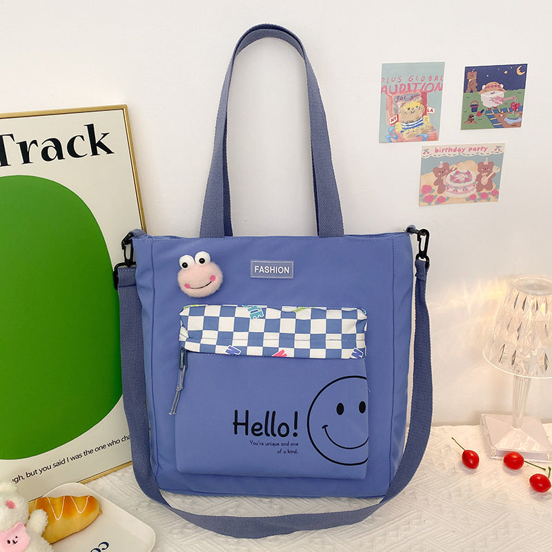 Korean Cartoon Large-Capacity Canvas Shoulder Bag