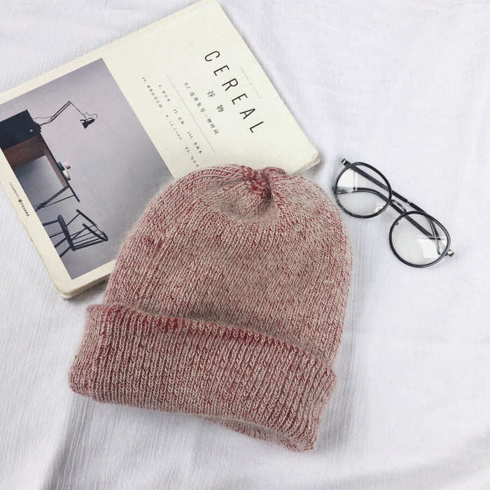 Warm Rabbit Hair Wool Cap - Harajuku Style Knitted Hat