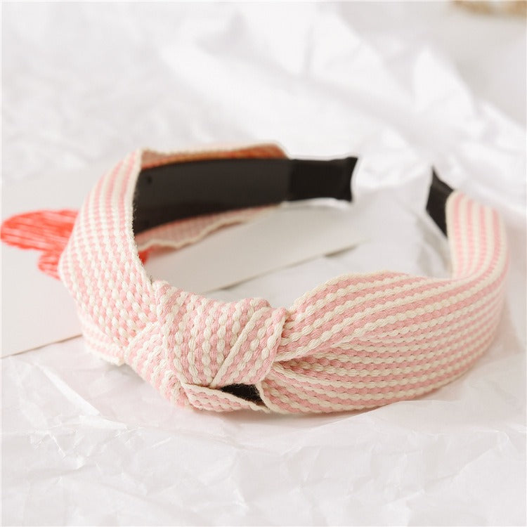 Korean New Simple Cross Grid Hair Hoop