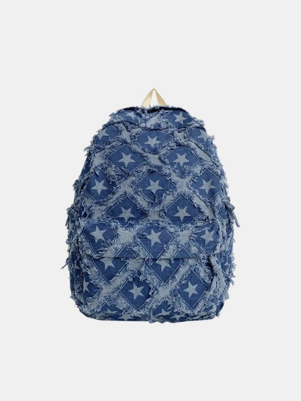 Playful Star Denim Backpack Bag