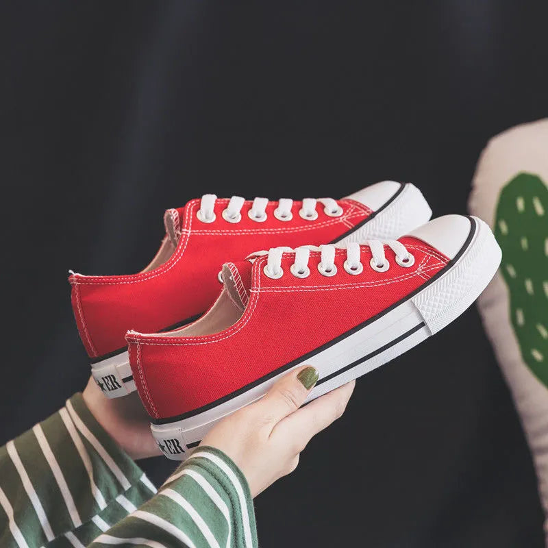 Harajuku Style Lace Up Round Toe Sneakers