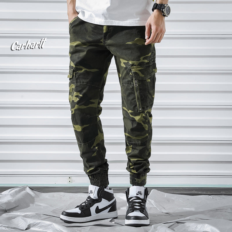Harajuku Camouflage Overalls - Youth Multi Pocket Pants