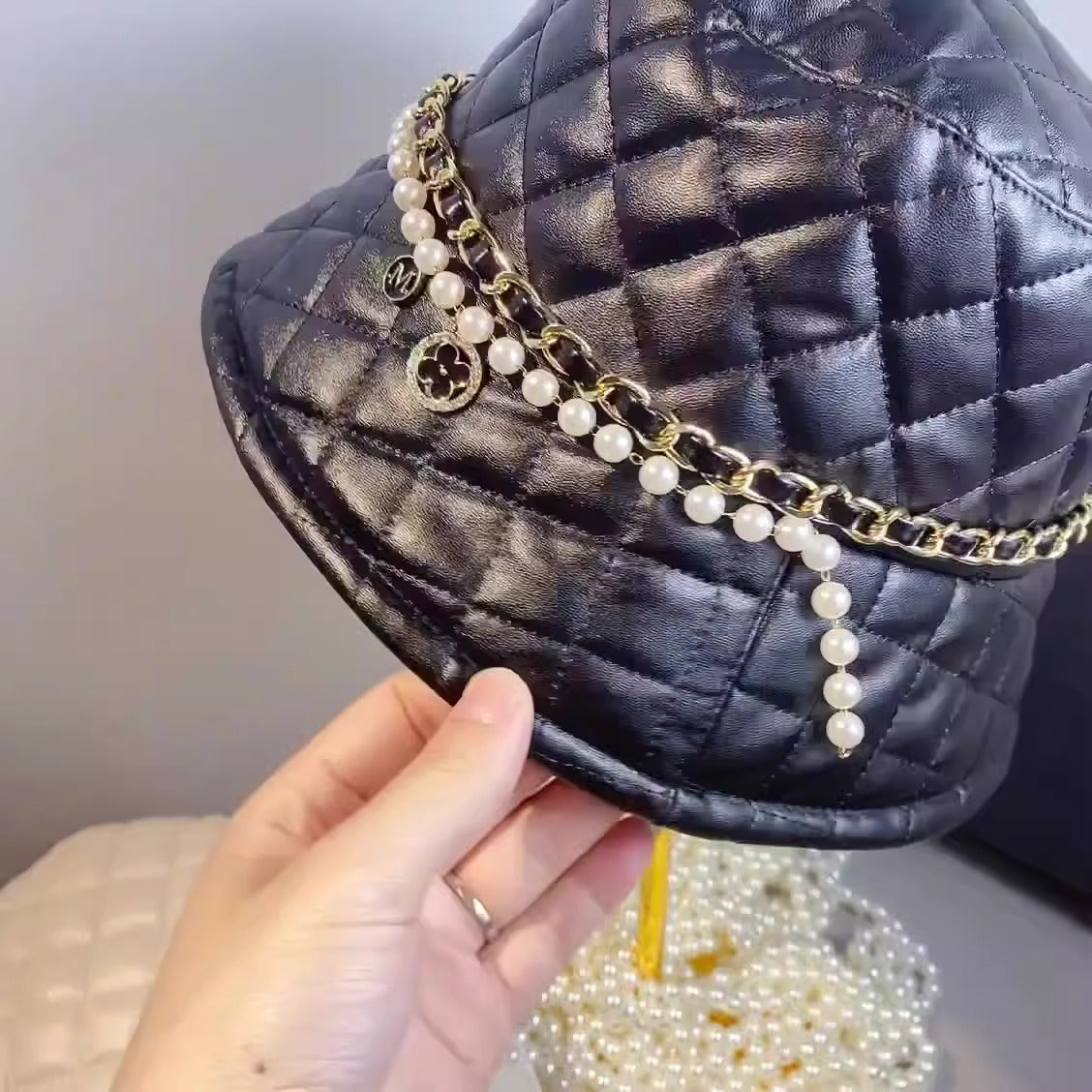 Harajuku Style Leather Dome Hat for Women