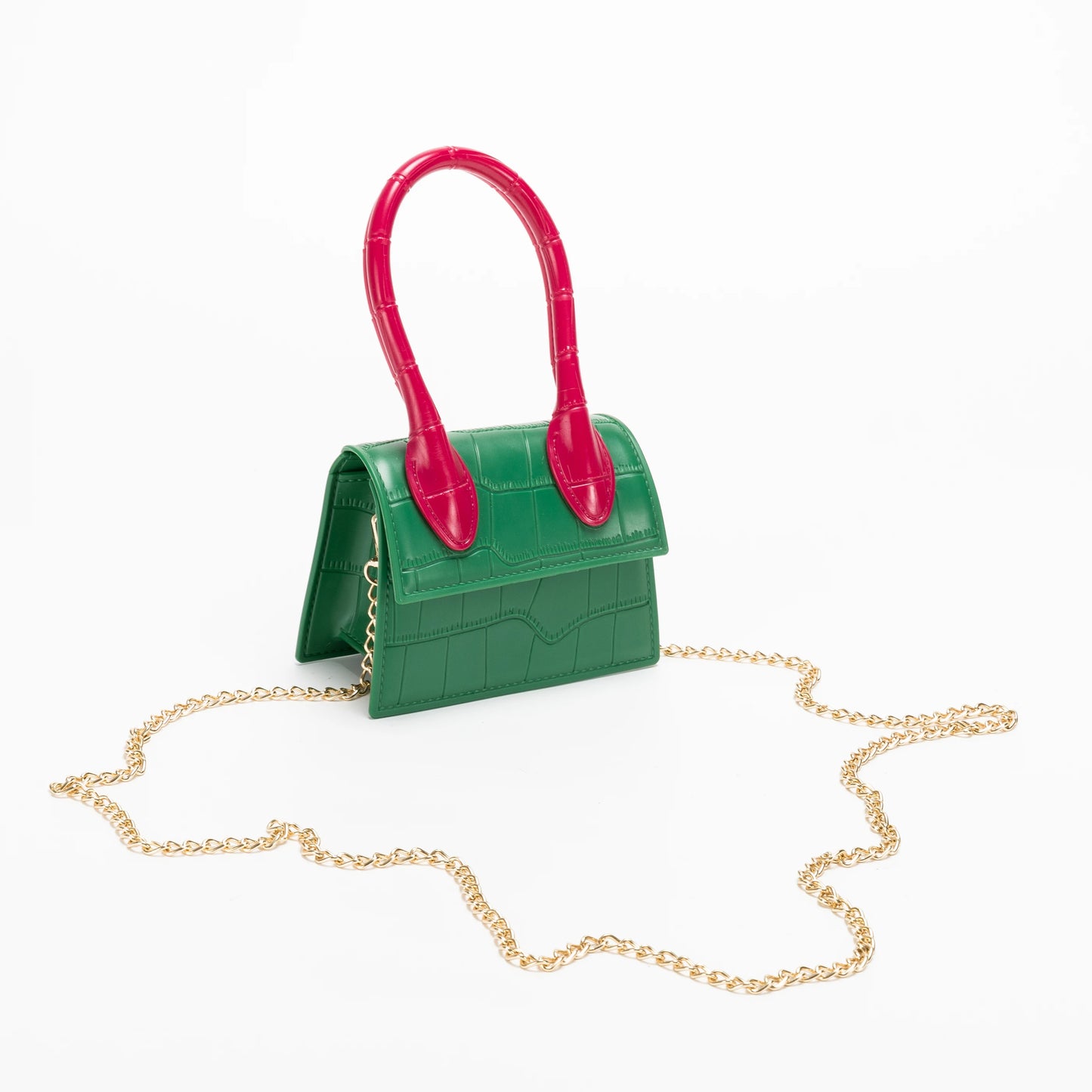 Harajuku Crocodile Pattern PVC Mini Crossbody Bag