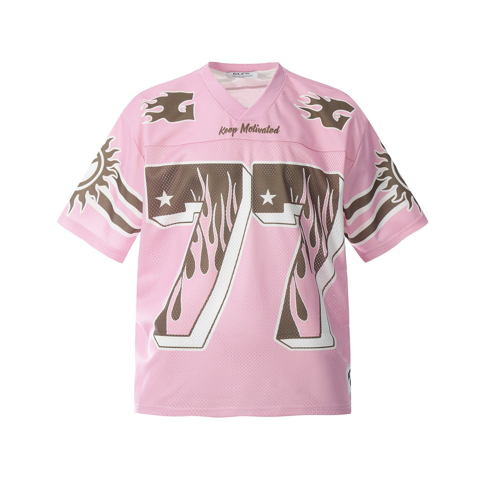 Retro V-Neck Unisex Sports Tee - Harajuku Style