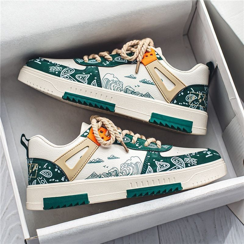 Harajuku Style Breathable Thick Soled White Casual Shoes