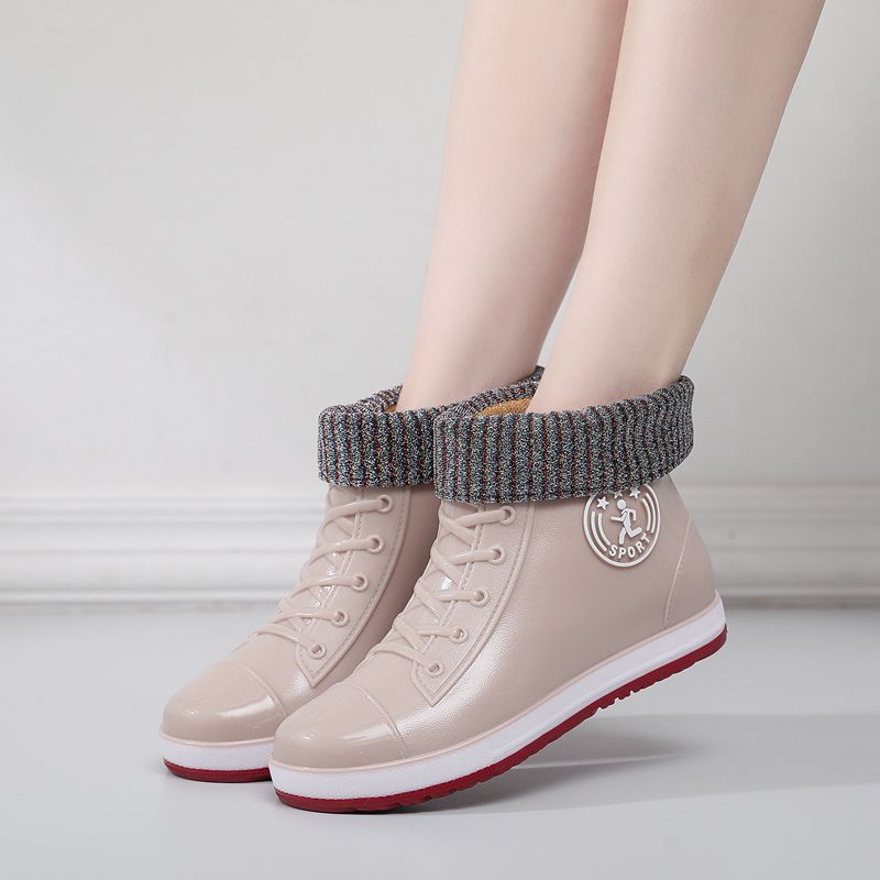 Harajuku Style Waterproof Short Tube Rain Boots for Women