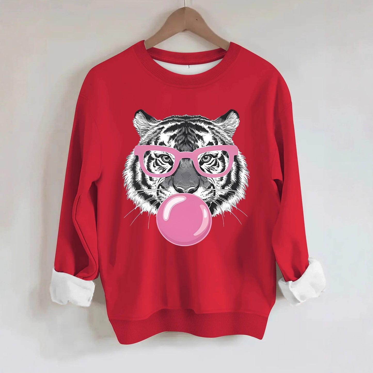 Tiger Bubble Gum Women's Pullover Top in Multiple Colors