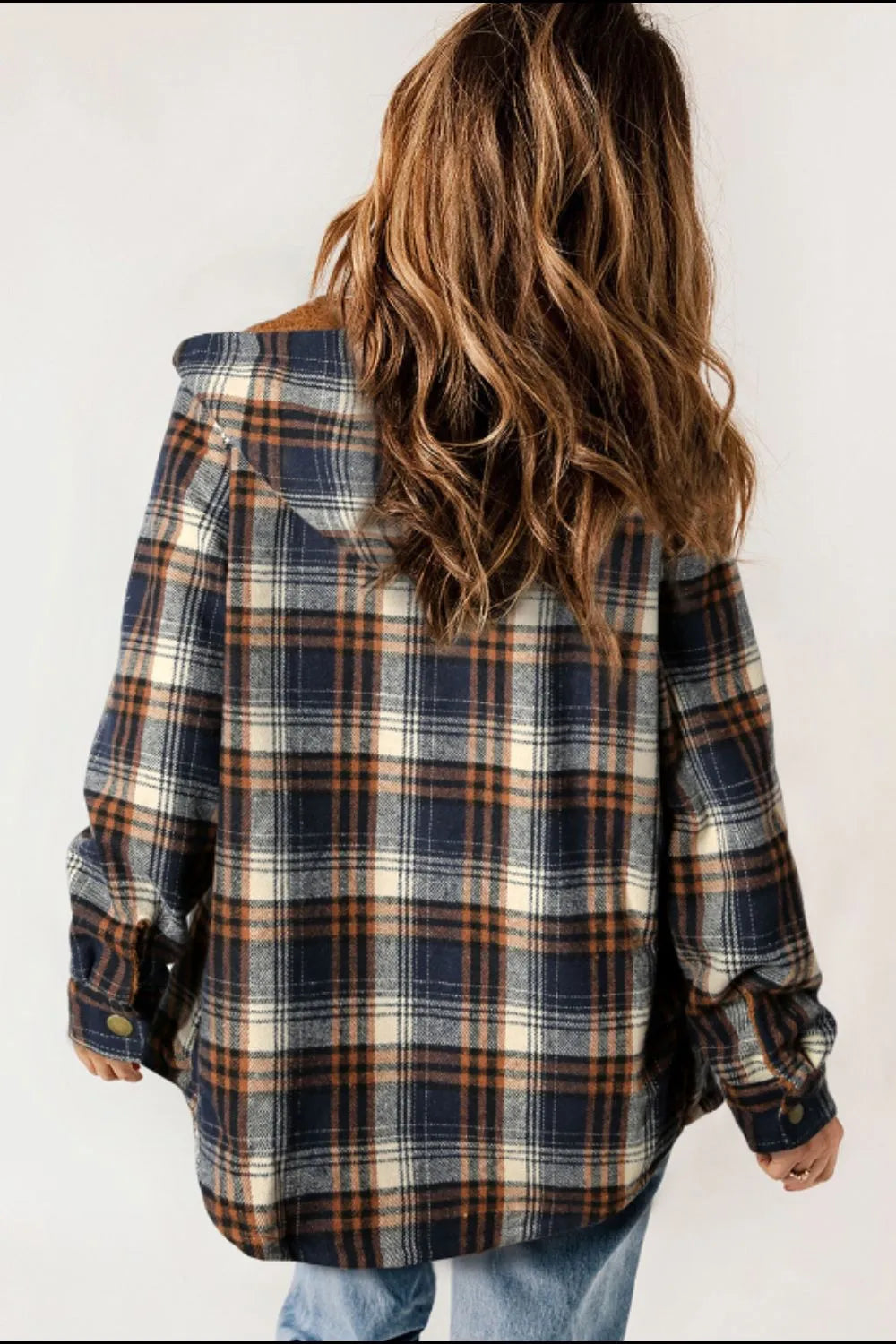 Plaid Button Up Hooded Jacket – Harajuku Style