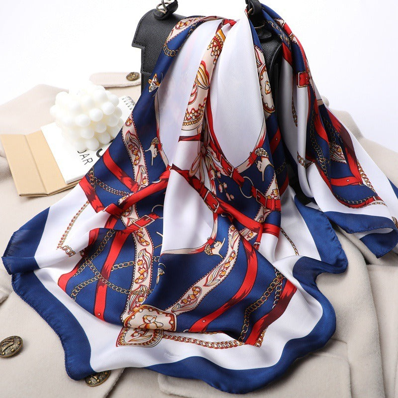 Harajuku Style Silk Touch Square Scarf