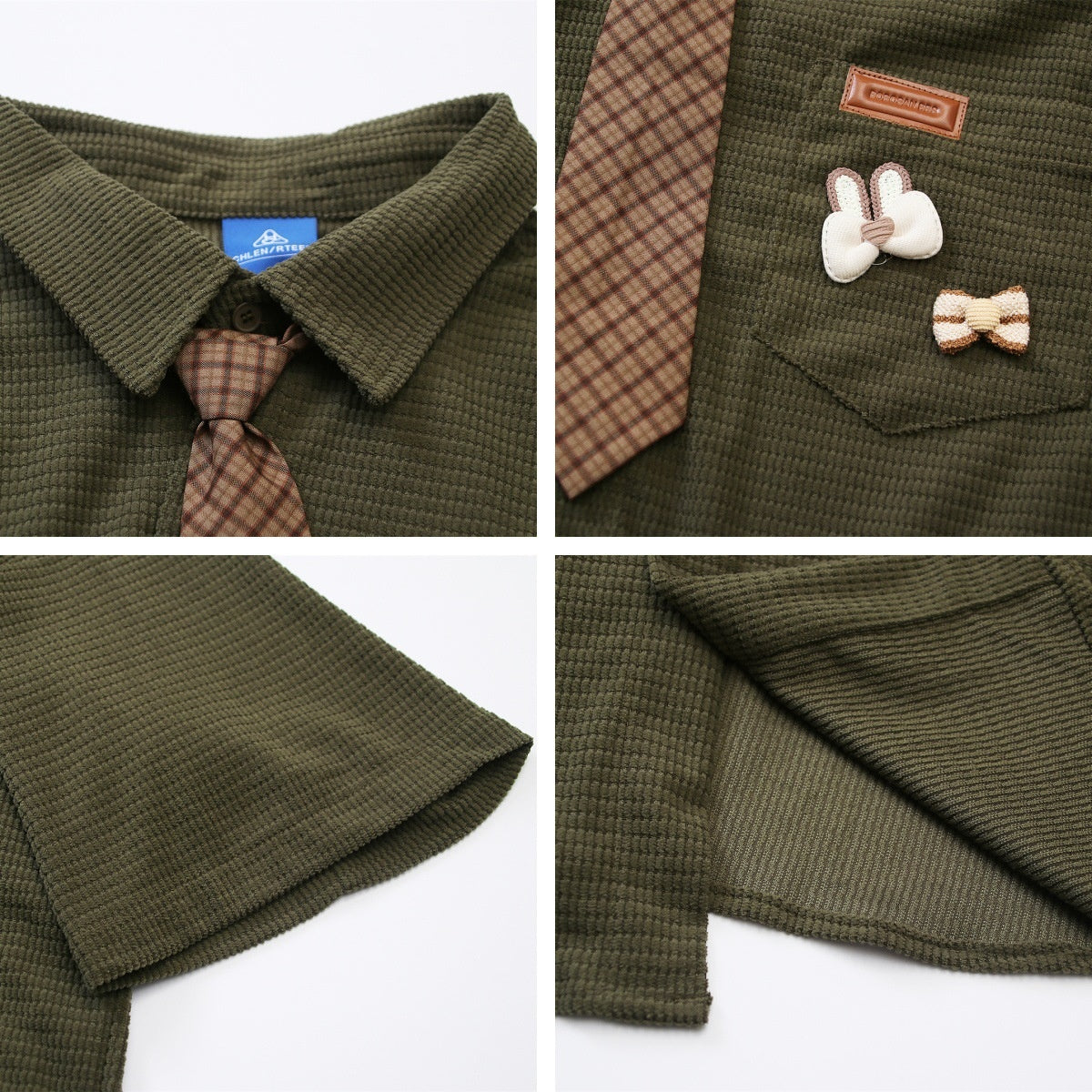 Retro Cartoon Embroidery Casual Shirt for Men