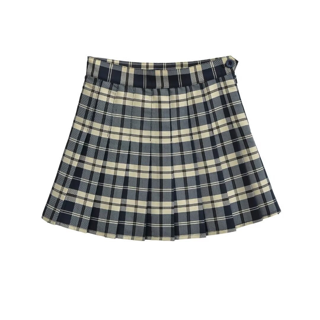 A-Line High-Waisted Short Skirt