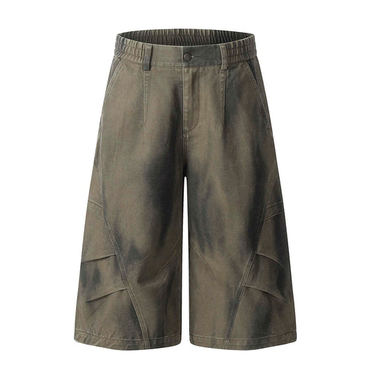 Harajuku-Inspired Distressed Denim Seven-Quarter Pants
