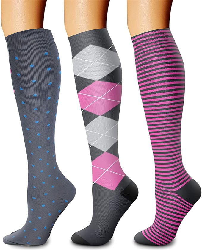 Sports Compression Socks - Long Tube Calf Socks for Skipping Rope and Cycling