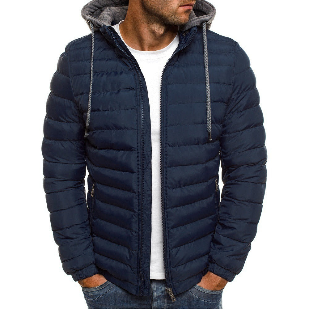 Men's Harajuku Style Hooded Down Cotton Coat
