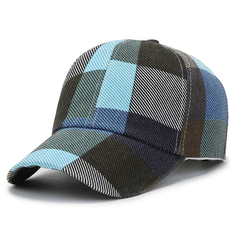 Harajuku Style Large Grid Sun Hat for Men