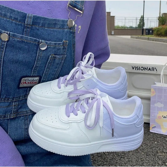 Colorful Harajuku Style Tennis Sneakers for Women