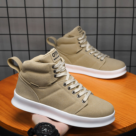 High Top Suede Board Shoes - Harajuku Style