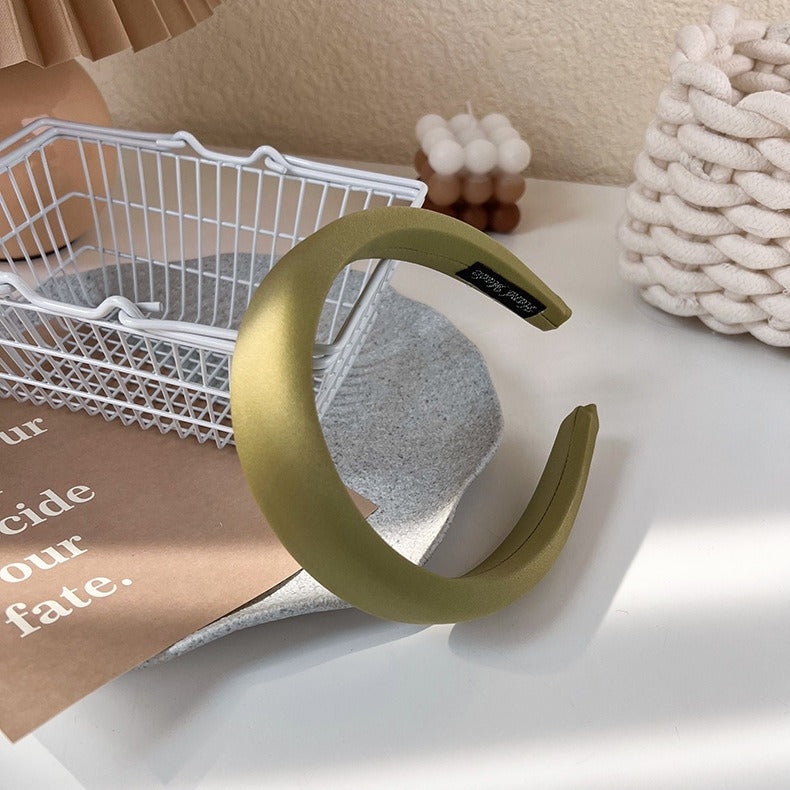 Satin Wide-Brimmed Headband for Women