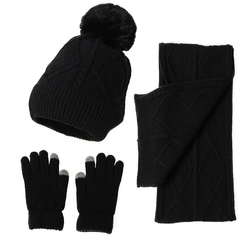Woolen Hat, Scarf & Glove Set - Harajuku Winter Style