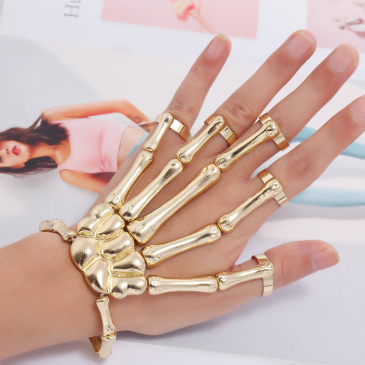 Punk Skull Bone Adjustable Bracelet - Harajuku Style