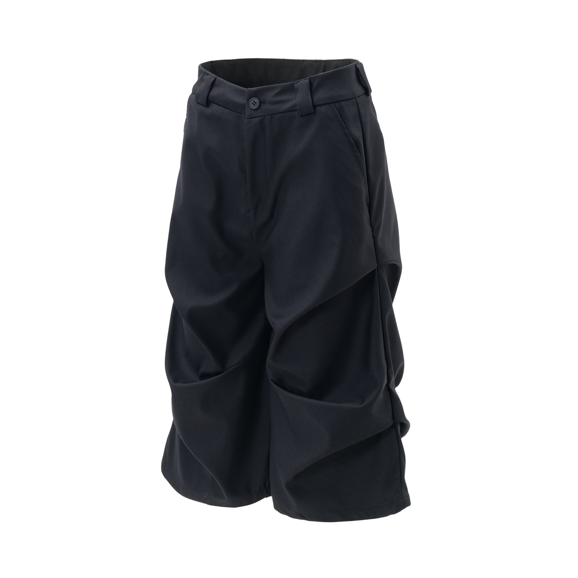 Minimally Pleated Design Casual Suit Shorts for Men
