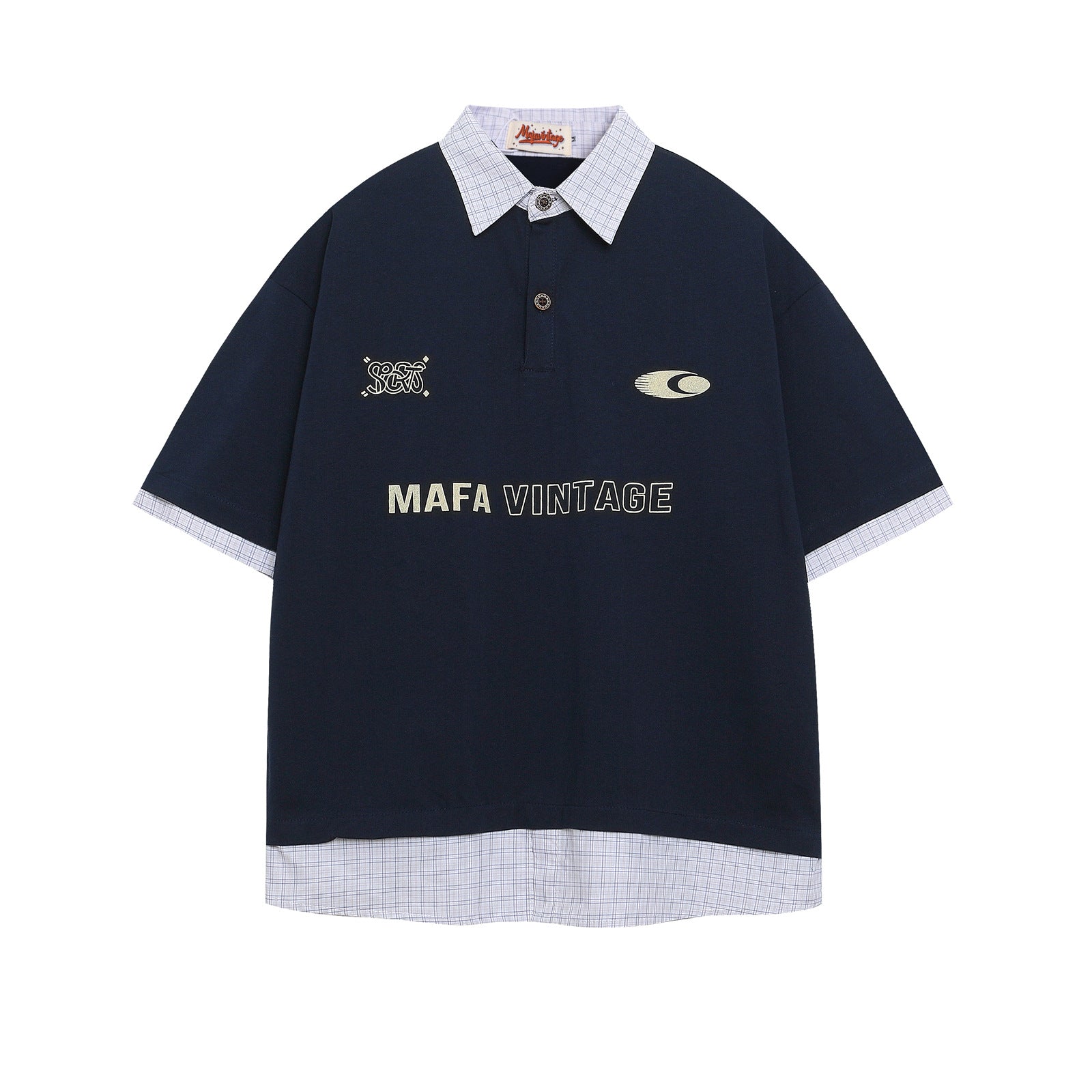 Letter Print Fake Two-Piece T-Shirt