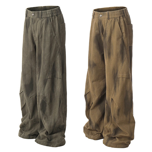 Post-Apocalyptic Tie-Dye Distressed Denim Trousers