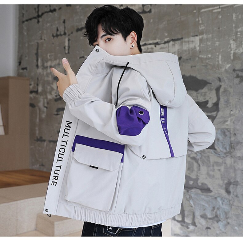 Men's Harajuku Casual Windbreaker Jacket