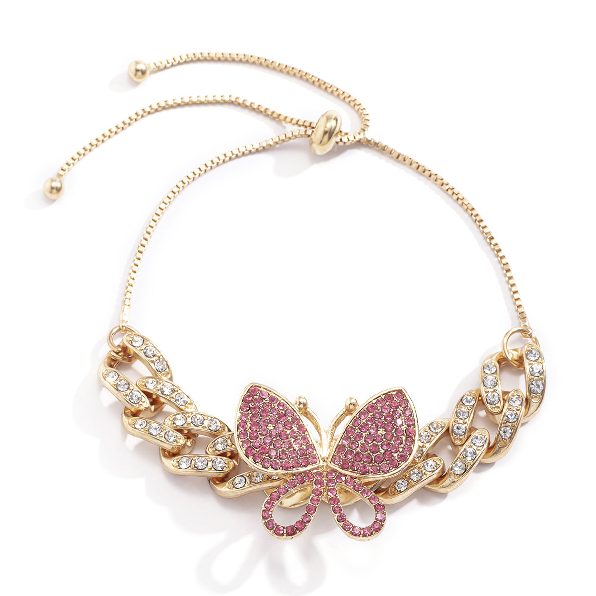 Diamond Butterfly Bracelet - Retro Harajuku Style