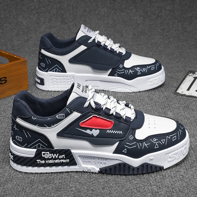 Men's Thick Soled Shoes - Breathable & Stylish Harajuku Fashion