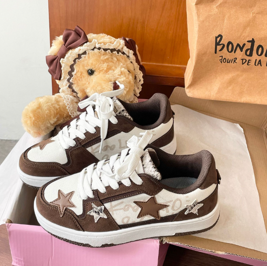 Harajuku Retro Pentagram Sneakers – Versatile Casual Board Shoes