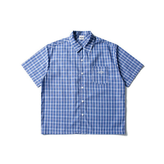Embroidered Plaid Shirt with Patch Pockets