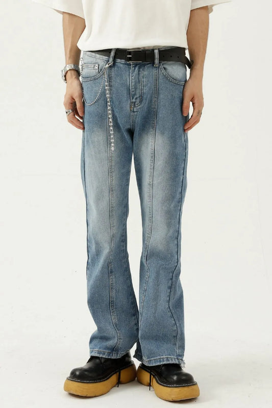 Playful Raw Hem Jeans with Pockets