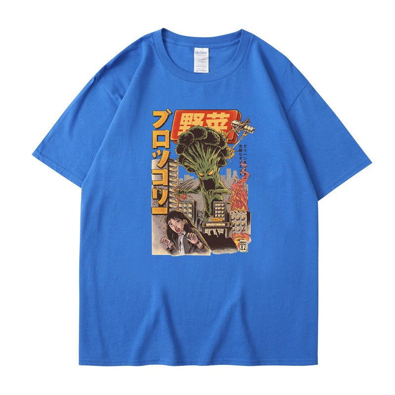 Playful Harajuku Style Short Sleeve T-Shirt for Men & Women