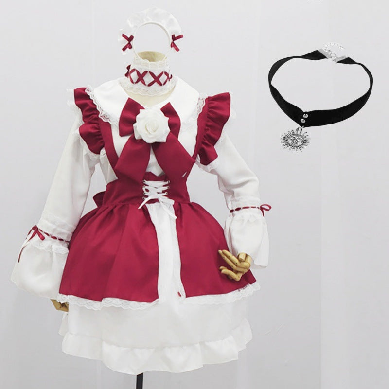 Cute Black and White Lolita Maid Dress