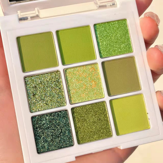 Avocado Jam Green Eye Shadow Palette - 9 Colors