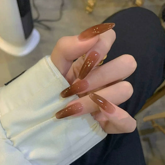 Ice Transparent Color Long Ballet Wear Nail Patch