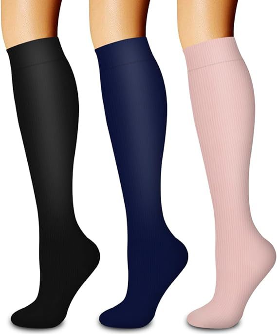 Sports Compression Socks - Long Tube Calf Socks for Skipping Rope and Cycling