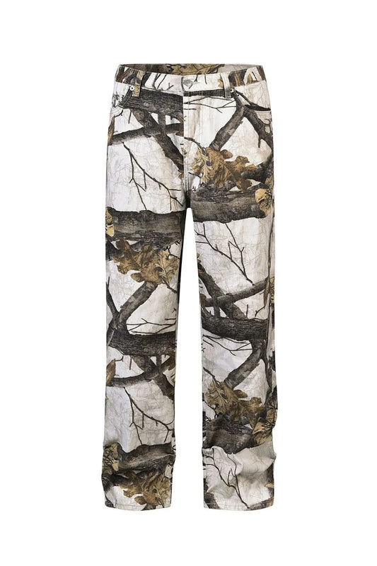 Men's Harajuku Style Printed Straight Leg Jeans