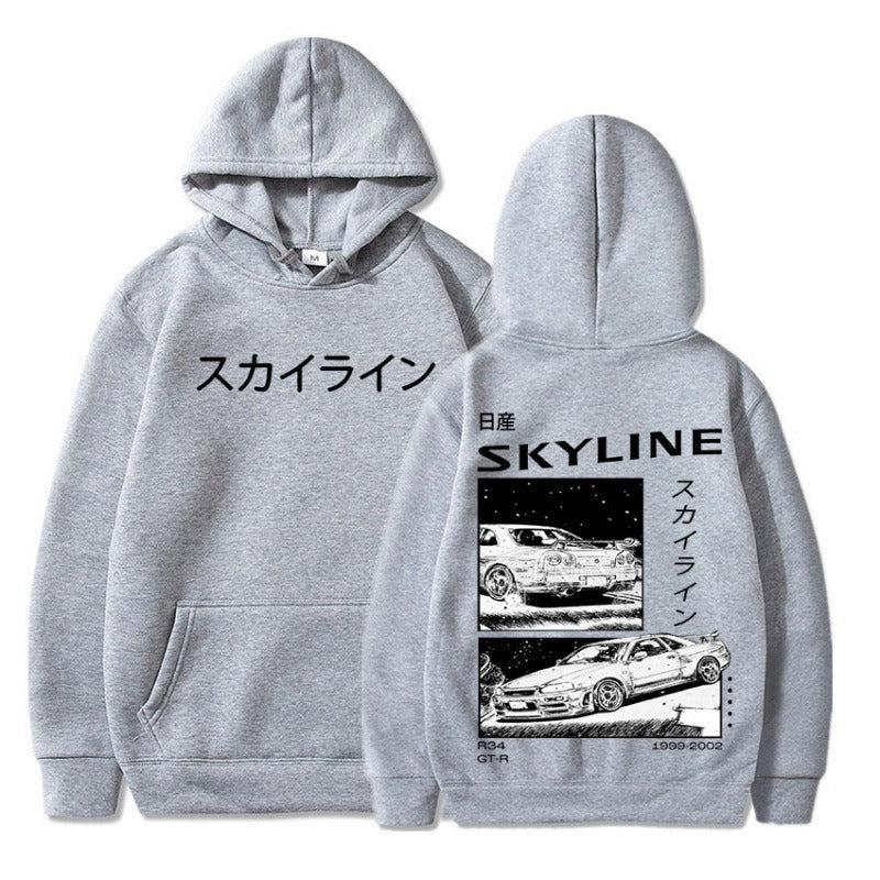 Skyline Initial D Anime Hoodie - Harajuku Style