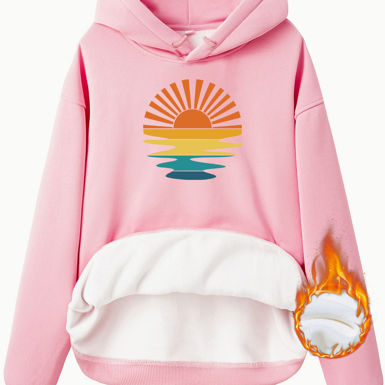 Sunrise Printed Hooded Sweatshirt