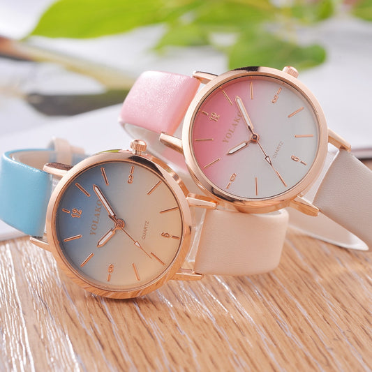 Harajuku Style Leather Quartz Women's Watch