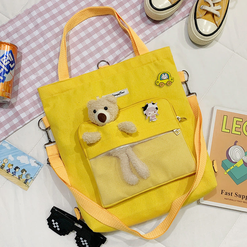 Bear Doll Multi-Purpose Canvas Bag – Harajuku Style