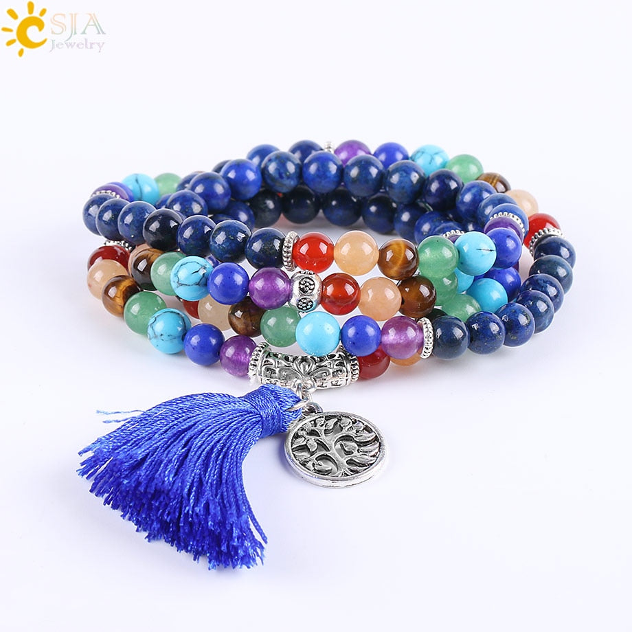7 Chakra Multilayer Charm Bracelet - Reiki Healing & Meditation