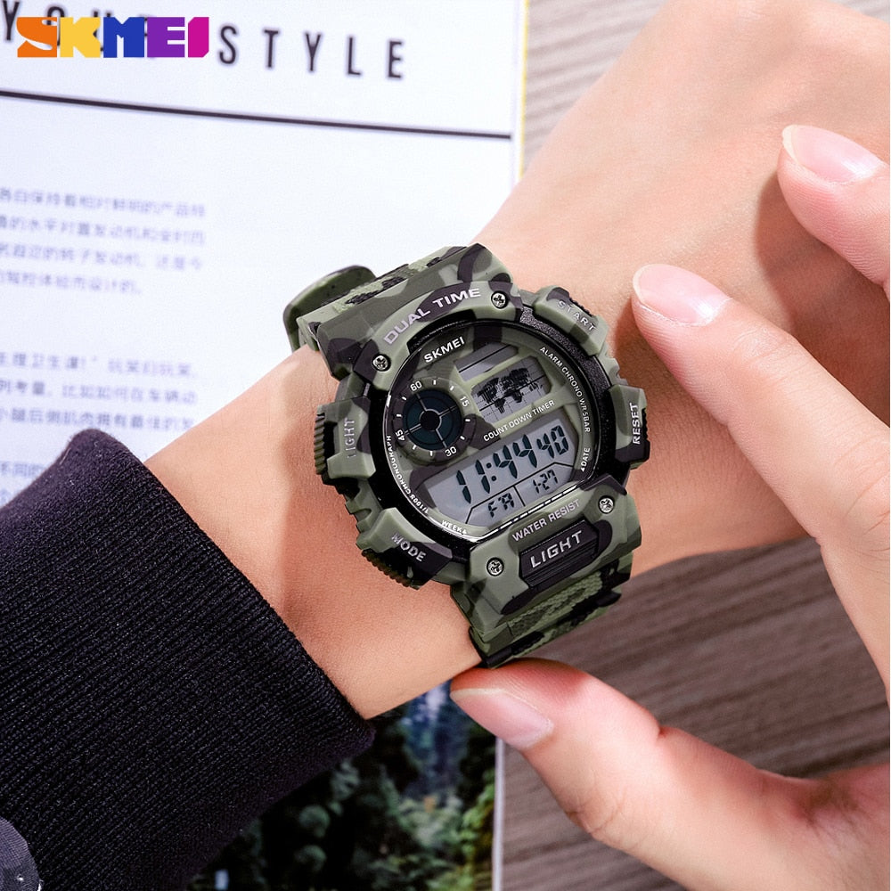 Luminous Digital Military Sports Watch - Waterproof & Stylish