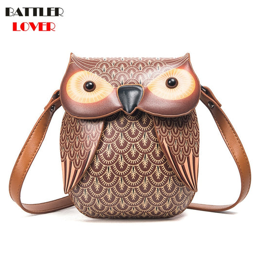 Playful Owl Shoulder Bag for Summer Girls