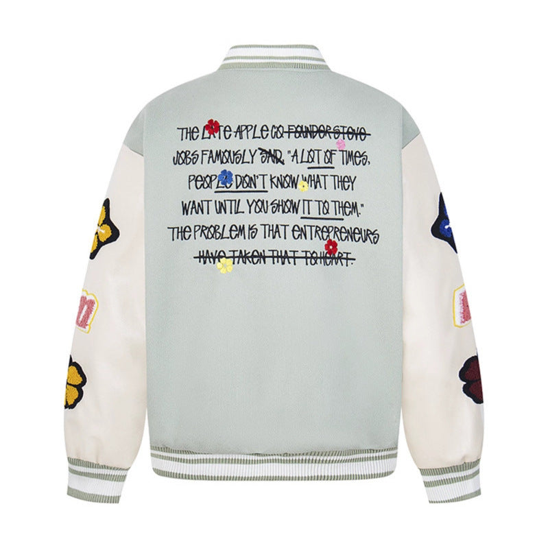 Color-Blocking Varsity Jacket