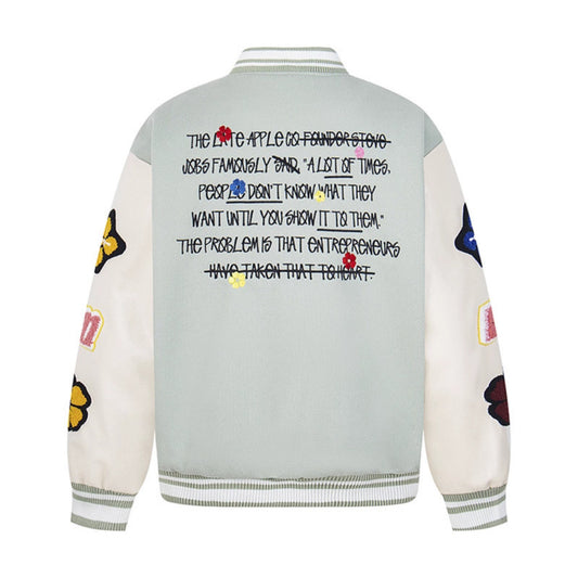 Color-Blocking Varsity Jacket